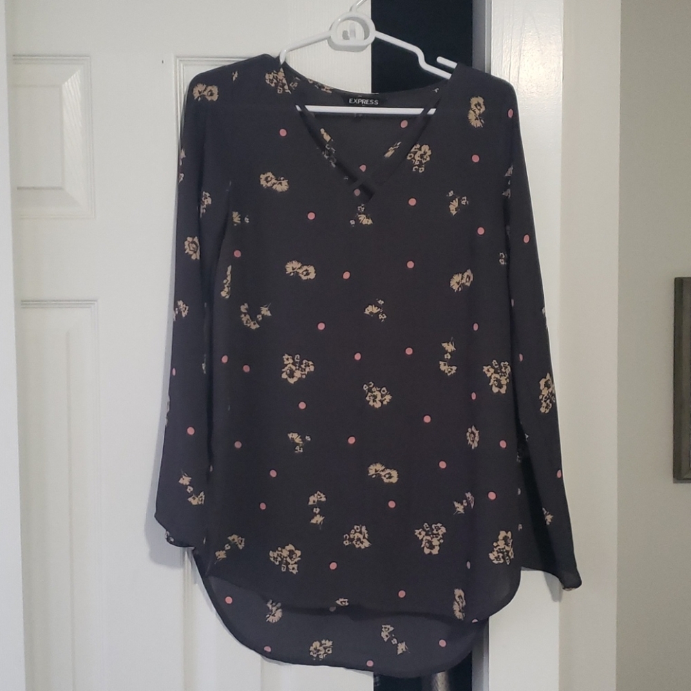 Express Polka Dot & Floral Tunic